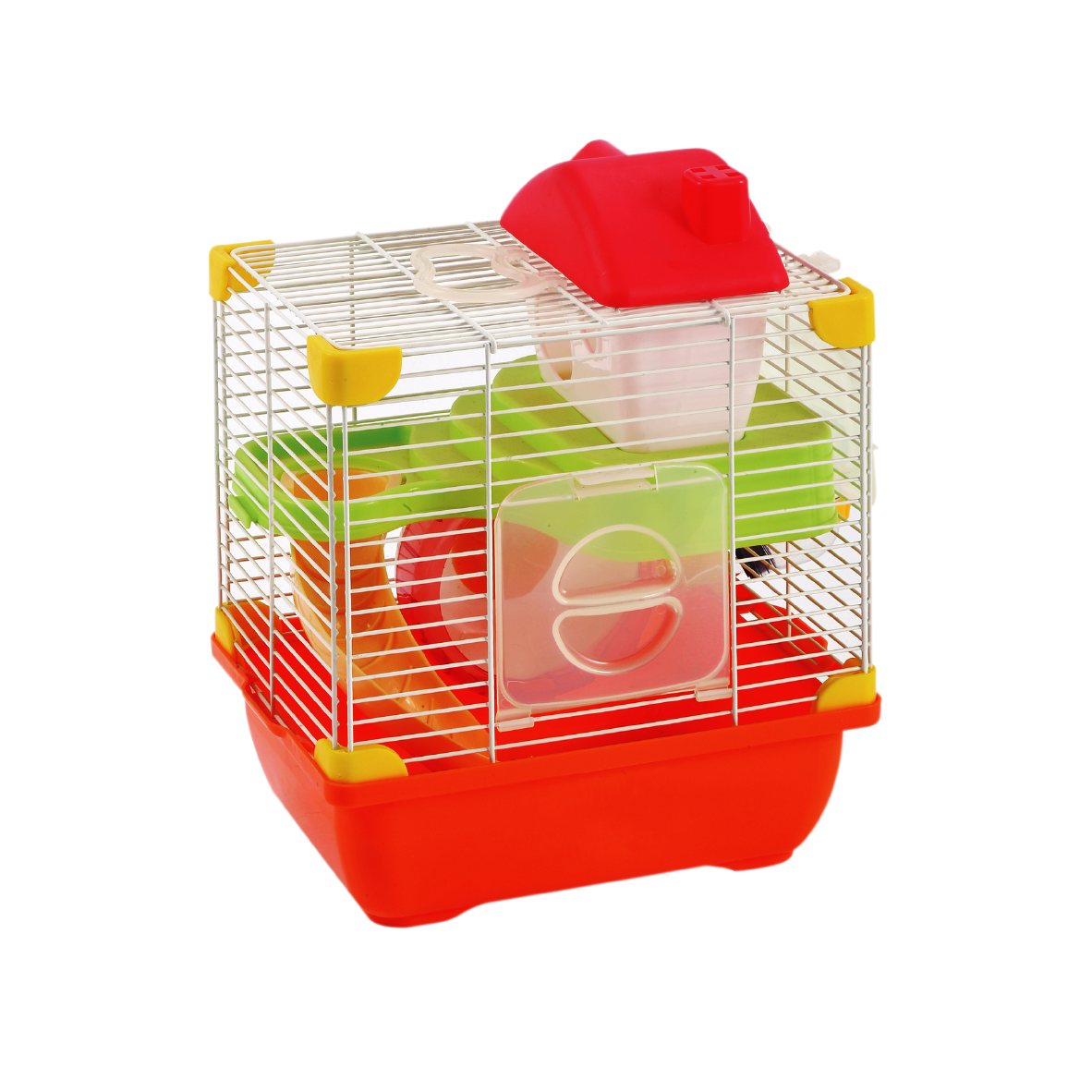 Jaula Plastica P/Hamster Sunny Hamster Land Importada (Naranja) 24.1X18.3X30.1