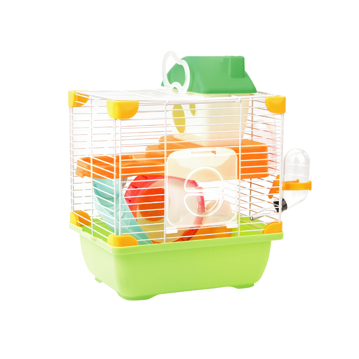 Jaula Plastica P/Hamster Sunny Hamster Land Importada (Verde) 24.1X18.3X30.1