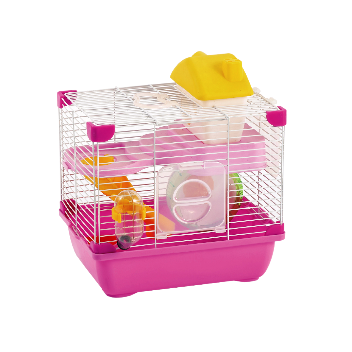 Jaula Plastica P/Hamster Sunny Hamster Land Importada (Rosa) 28.9X22.2X30.1