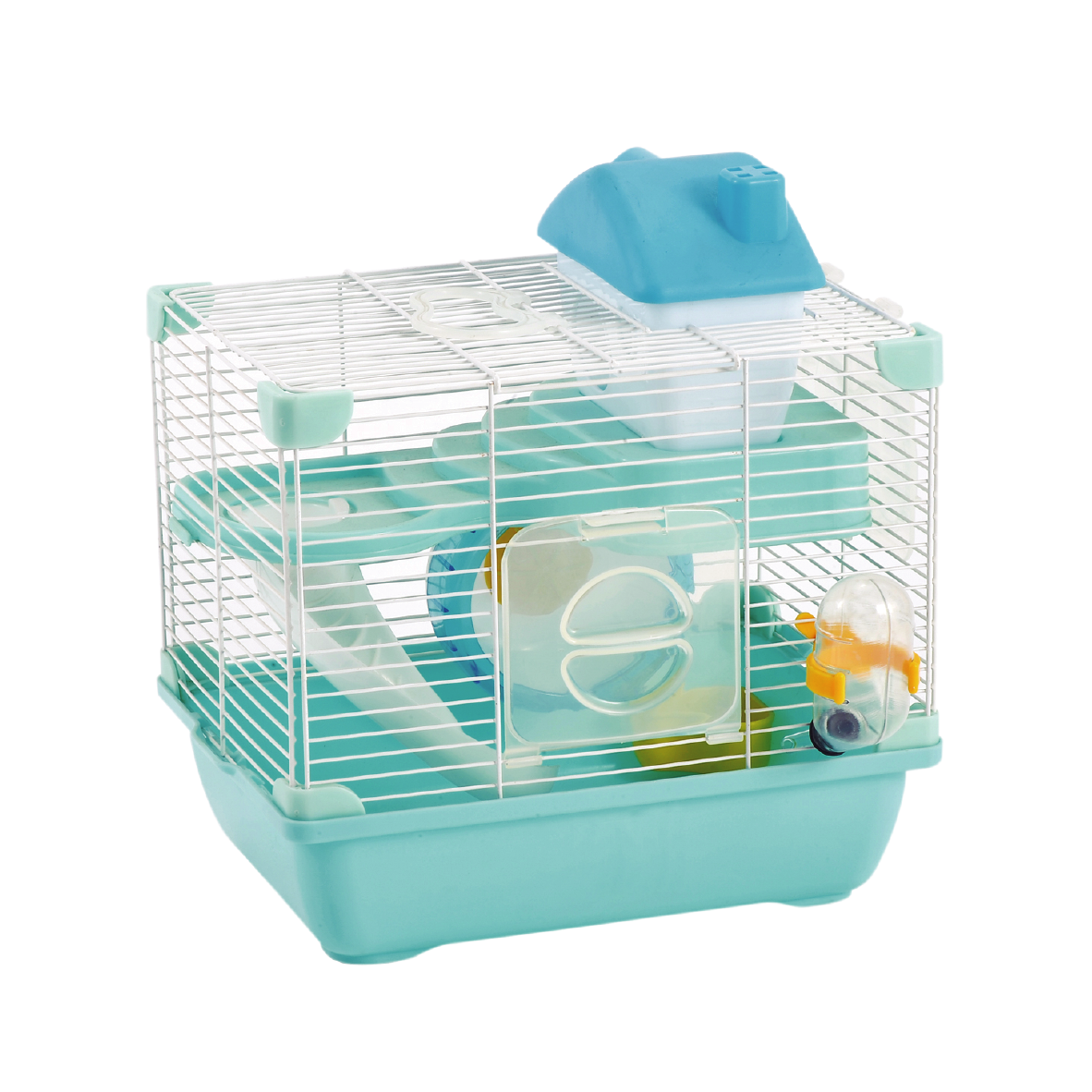 Jaula Plastica P/Hamster Sunny Hamster Land Importada (Azul) 28.9X22.2X30.1