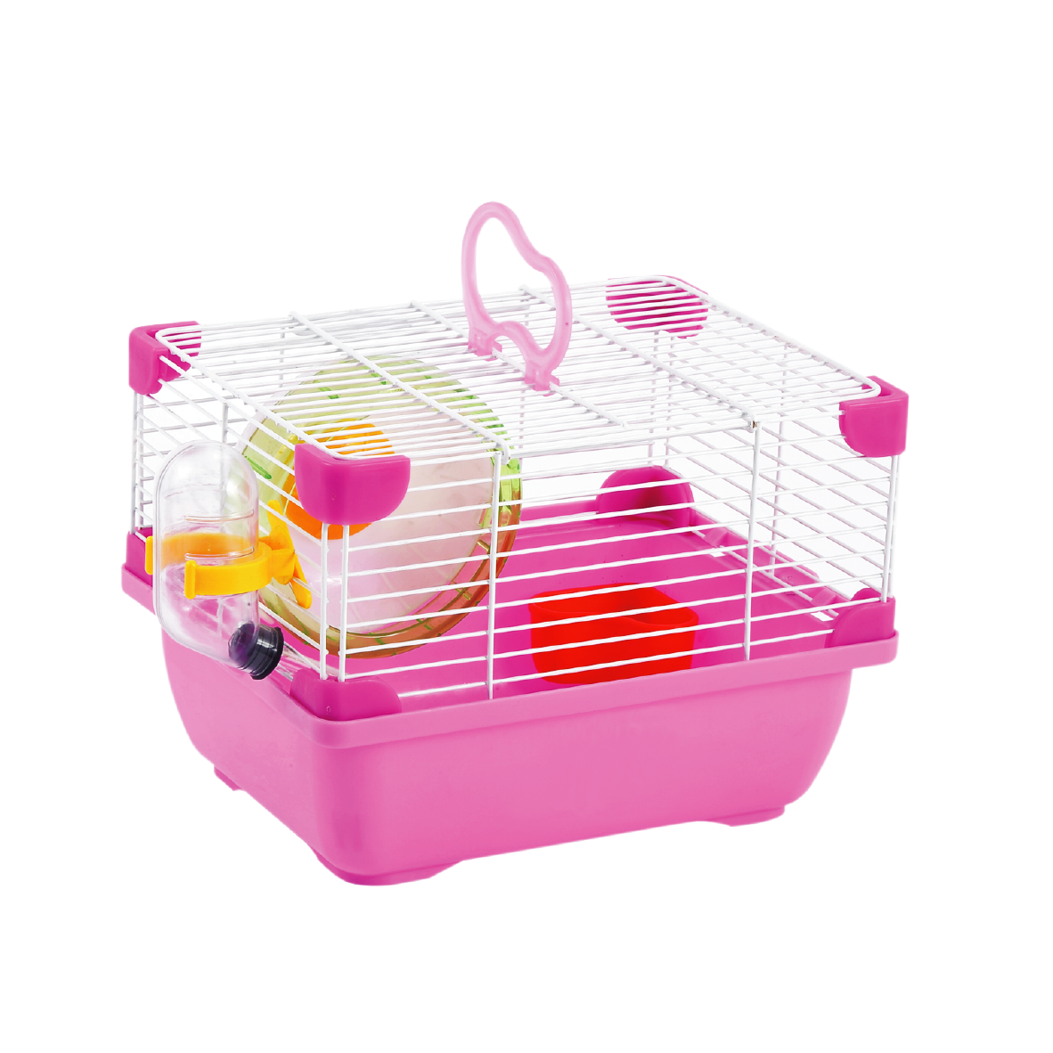 Jaula Plastica P/Hamster Sunny Hamster Land Importada (Rosa) 24.0X18.3X16.0