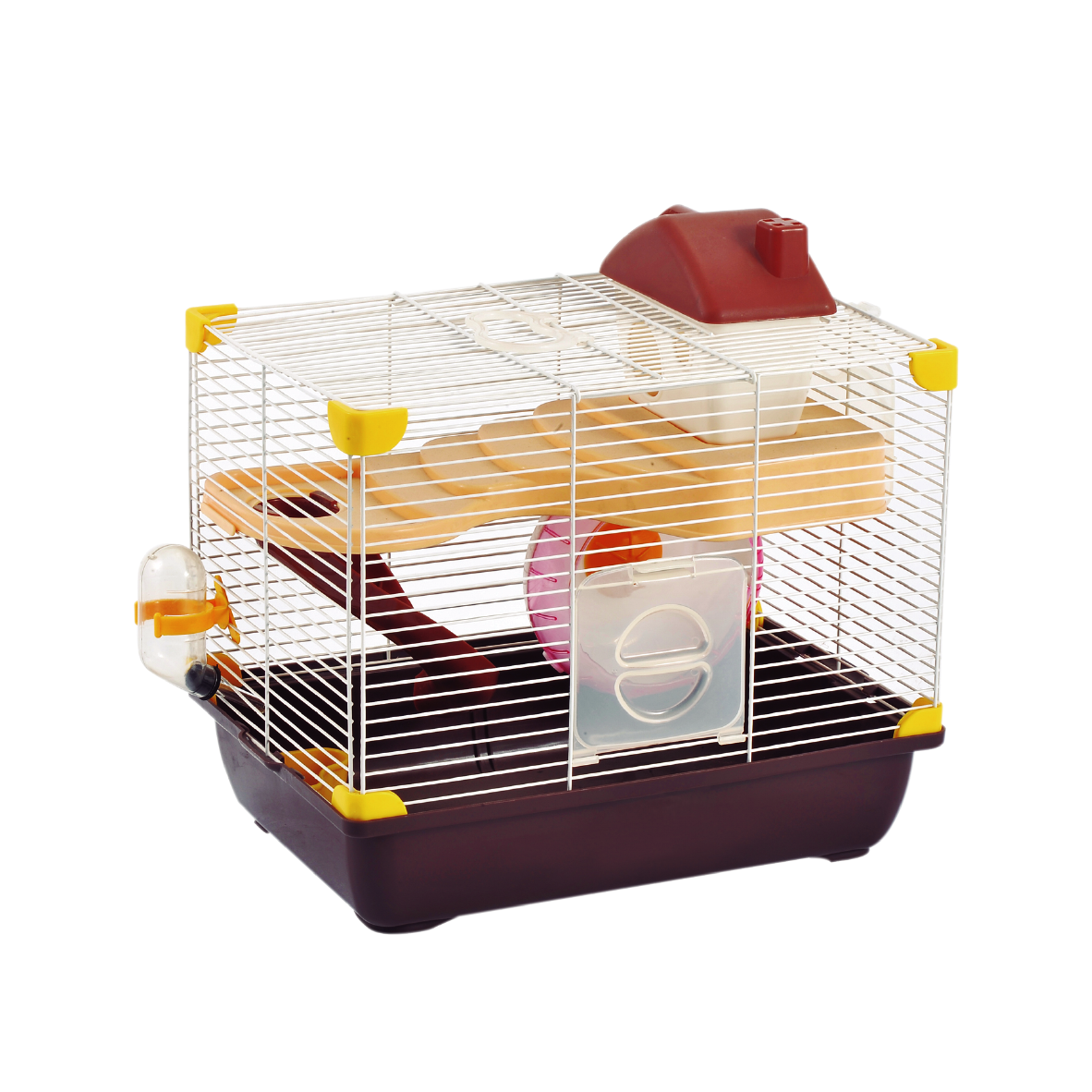 Jaula Plastica P/Hamster Sunny Hamster Land Importada (Cafe) 35.5X25.6X33.0