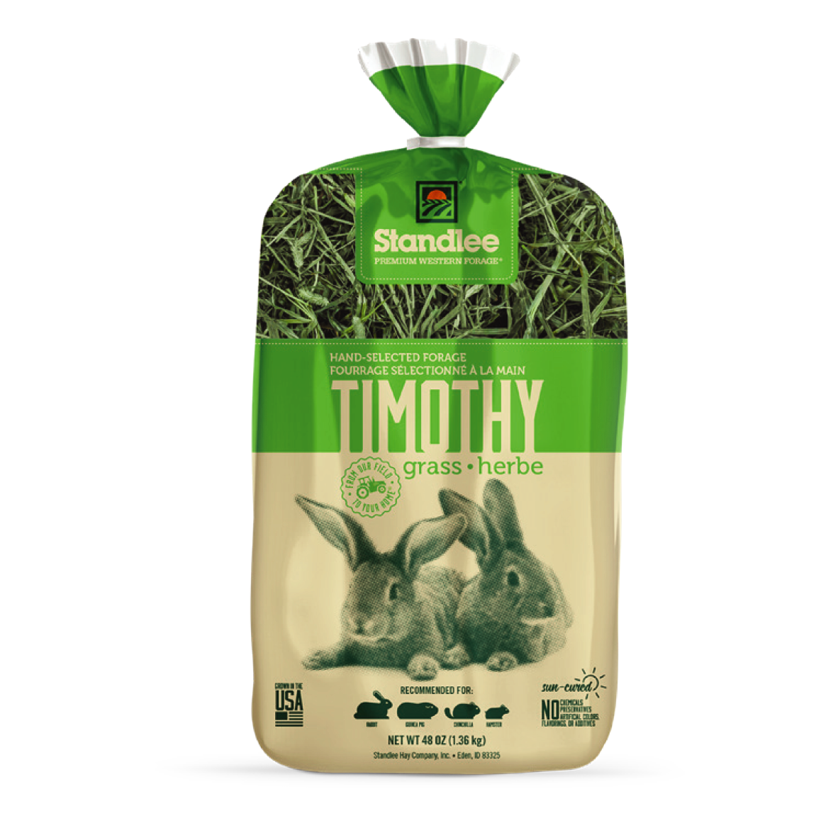 Premium Timothy Hay Standlee 48Oz (1.36Kg) Made In Usa