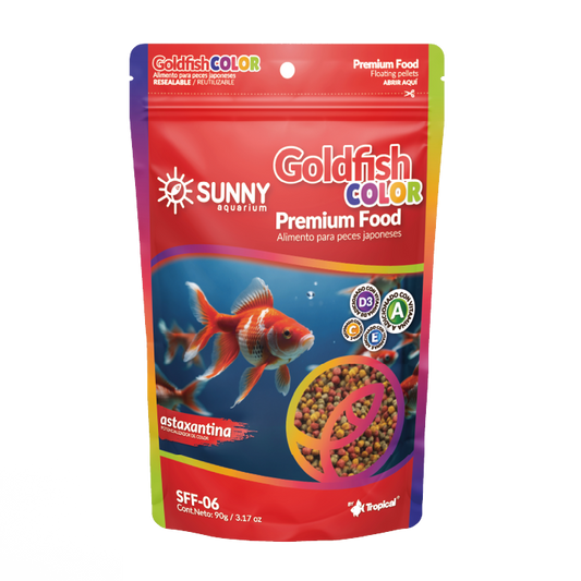 Alimento Sunny Importado Goldfish Color Mix 90G (By Tropical)