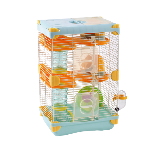 Jaula Plastica P/Hamster Sunny Hamster Land Importada (Azul) 2 Pisos 27.7X20.5X42.5