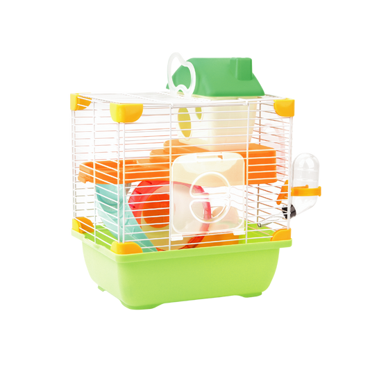 Jaula Plastica P/Hamster Sunny Hamster Land Importada (Verde) 24.1X18.3X30.1