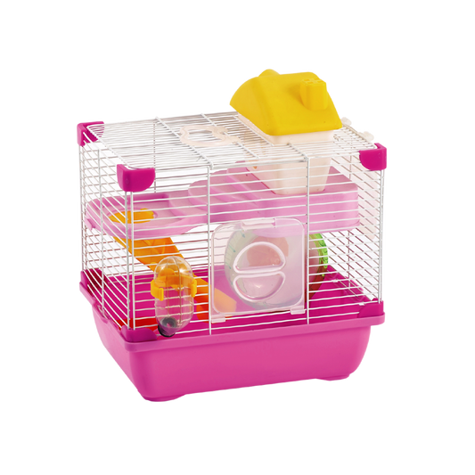 Jaula Plastica P/Hamster Sunny Hamster Land Importada (Rosa) 28.9X22.2X30.1