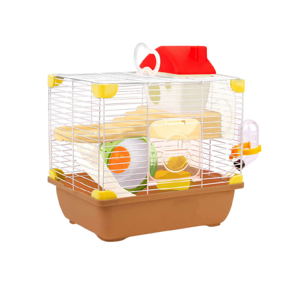 Jaula Plastica P/Hamster Sunny Hamster Land Importada (Cafe) 28.9X22.2X30.1