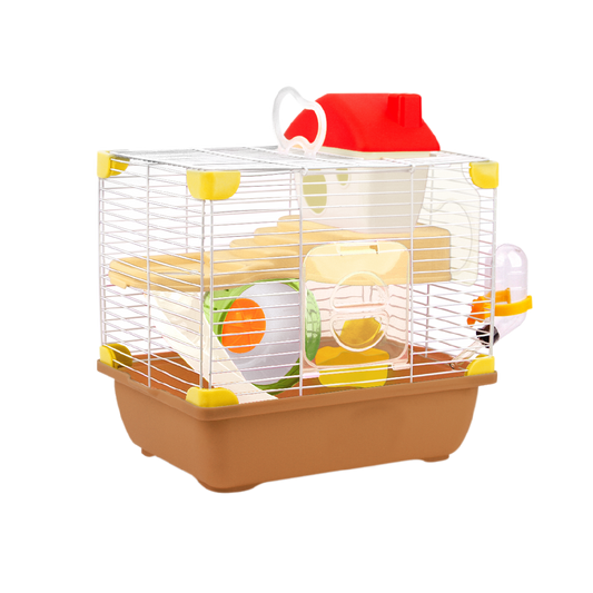 Jaula Plastica P/Hamster Sunny Hamster Land Importada (Cafe) 28.9X22.2X30.1