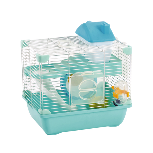 Jaula Plastica P/Hamster Sunny Hamster Land Importada (Azul) 28.9X22.2X30.1