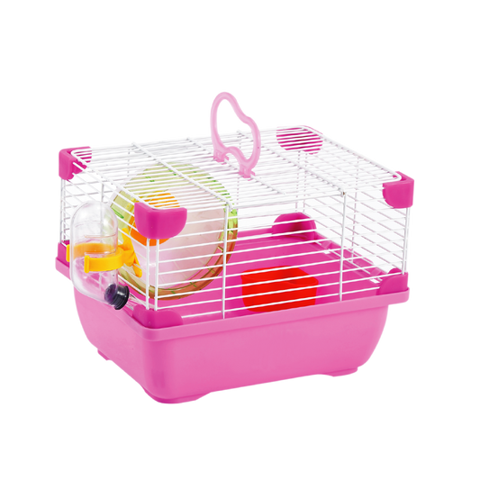 Jaula Plastica P/Hamster Sunny Hamster Land Importada (Rosa) 24.0X18.3X16.0