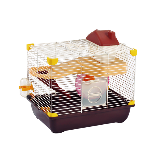 Jaula Plastica P/Hamster Sunny Hamster Land Importada (Cafe) 35.5X25.6X33.0