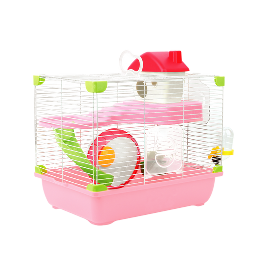 Jaula Plastica P/Hamster Sunny Hamster Land Importada (Rosa) 35.5X25.6X33.0