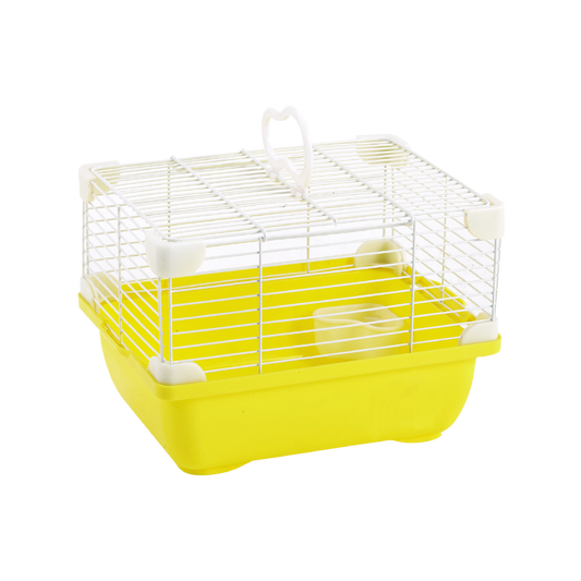 Jaula Plastica P/Hamster Sunny Hamster Land Importada (Amarillo) 24.0X18.3X16.0