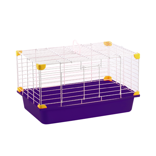 Jaula Plastica P/Conejo Sunny Importada (Rosa) 45.0X30.0X25.0 (Rosa, Azul, Morado, Verde, Blanco)