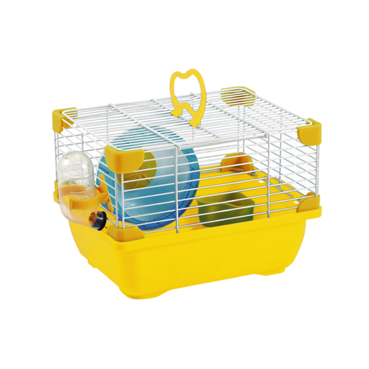 Jaula Plastica P/Hamster Sunny Hamster Land Importada (Amarillo) 24.0X18.3X16.0