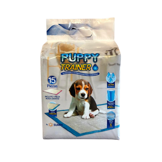 Almohadillas Entrenadoras Importadas Ultra-Absorbentes C/6Capas Y Adhesivo Antiderrapante (8Pcs) 58X58Cm