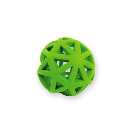 Rocky Chums Pelota Flexible Chica Multifuncional De Caucho Natural Con Triangulos 9Cm By Sharpaw