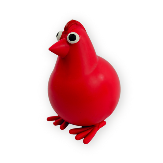 Rocky Chums Juguete Gallina De Caucho Natural C/Sonido Squeaky 10Cm By Sharpaw