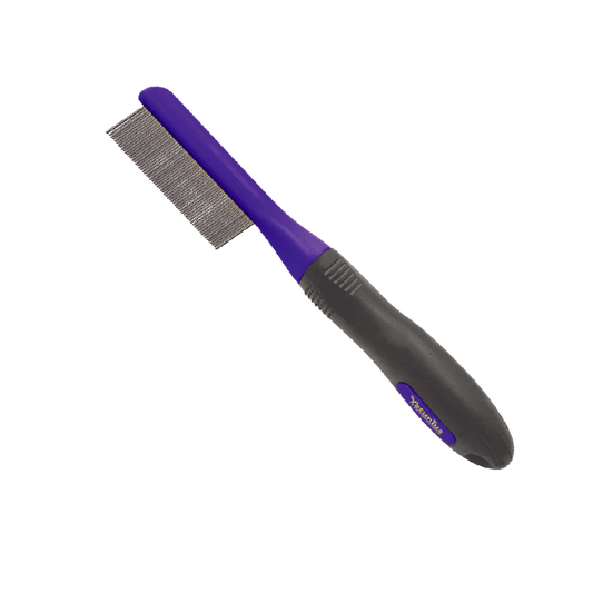 Peine Metalico Mini Con Mango Antiderrapante Con Puntas Fijas 50 Dientes (Pelo Largo Y Pelo Corto)