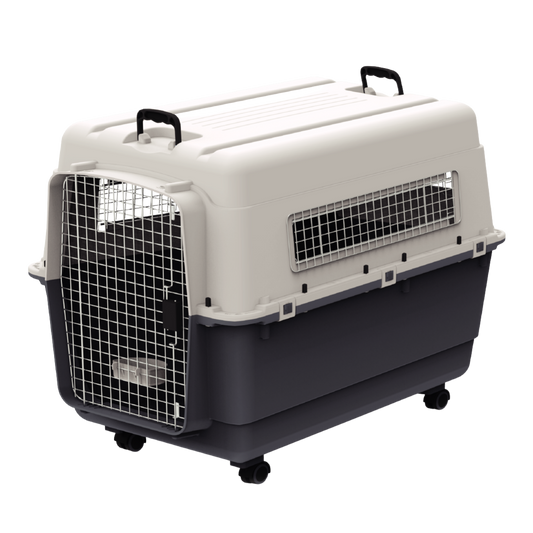 Transportadora Kennel Extragrande P/Perro Importada 100X67X75 (Incluye Set De Ruedas)