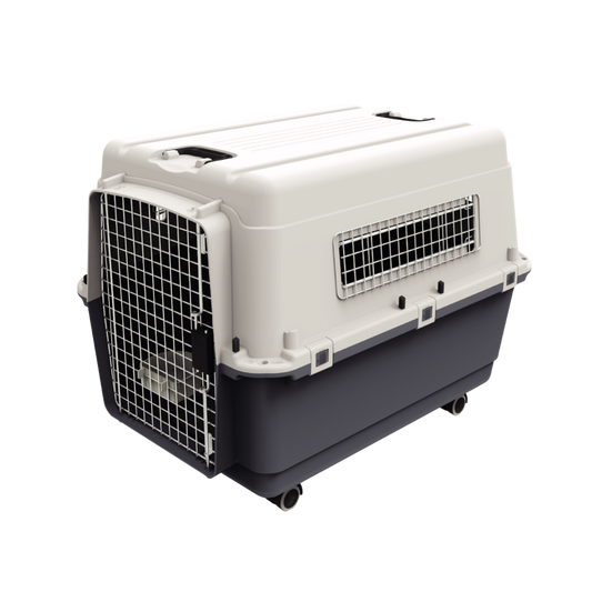 Transportadora Kennel Intermedia P/Perro Importada 81X56X59 (Incluye Set De Ruedas)