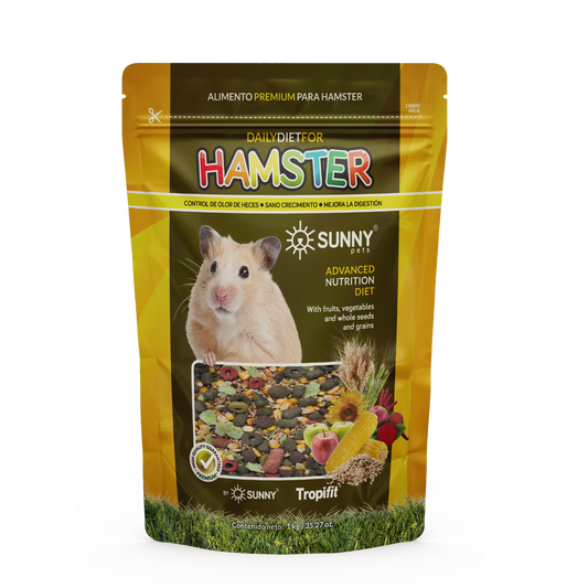 Alimento Sunny By Tropifit Importados P/ Hamster 500G (Frutas, Vegetales, Semillas Y Cereales Enteros)