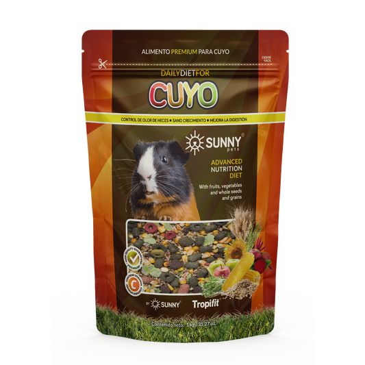 Alimento Sunny By Tropifit Importado P/ Cuyo 500G (Frutas, Vegetales, Semillas Y Cereales Enteros)