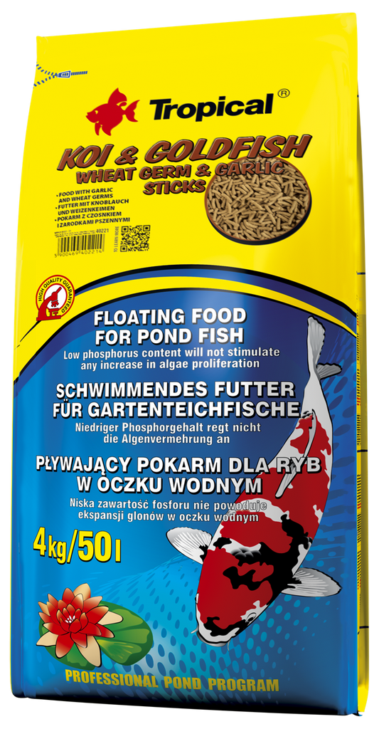 Alimento Tropical Koi & Goldfish Garlic Sticks & Wheat Germ