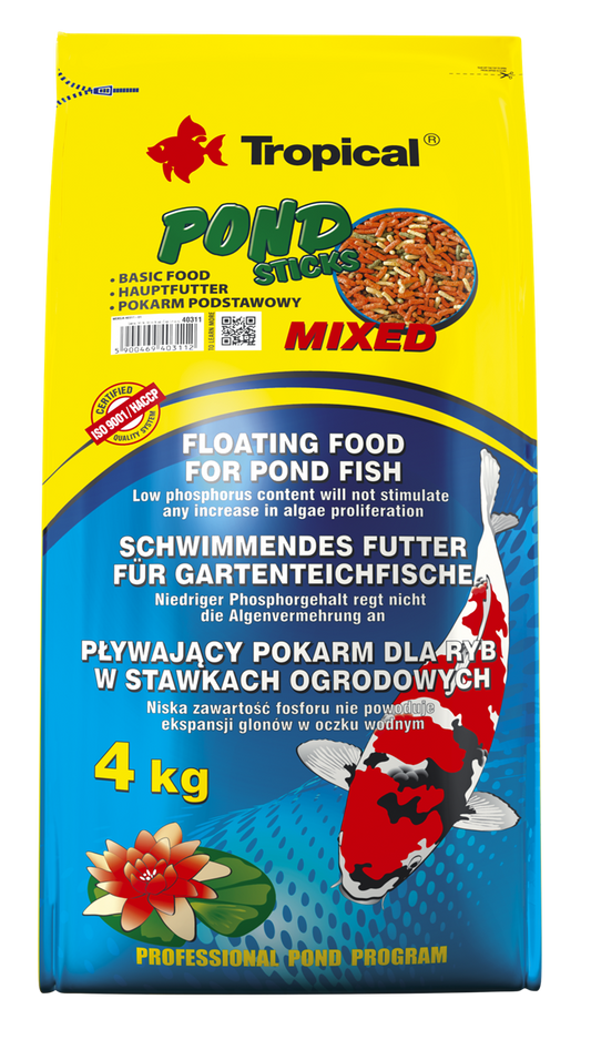 Alimento Tropical Pond Sticks Mixed 4Kg