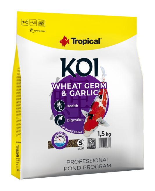 Alimento Tropical Koi Wheat Germ & Garlic Pellet Size S 1500G