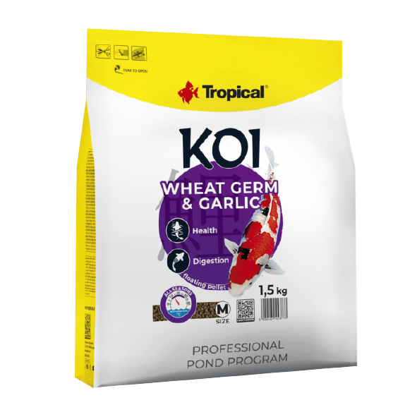 Alimento Tropical Koi Wheat Germ & Garlic Pellet Size M 1500G