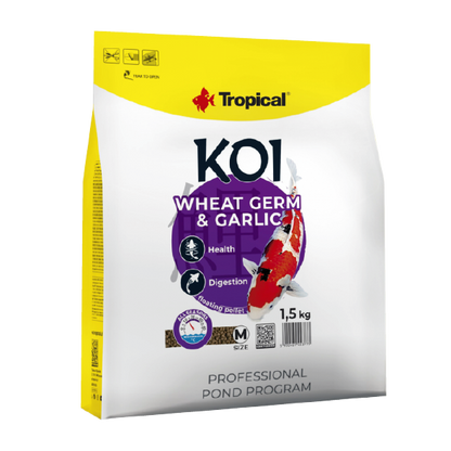 Alimento Tropical Koi Wheat Germ & Garlic Pellet Size M 1500G
