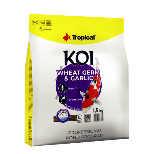 Alimento Tropical Koi Wheat Germ & Garlic Pellet Size L 1500G