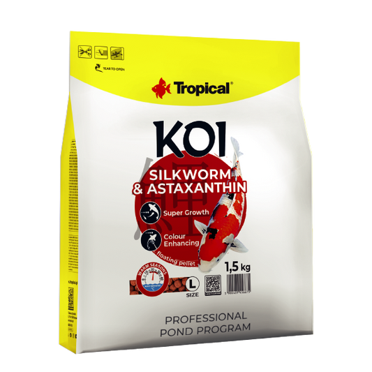 Alimento Tropical Koi Silkworm & Astaxanthin Pellet Size L 1500G