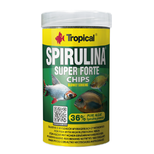 Alimento Tropical Super Spirulina Forte Chips 52G