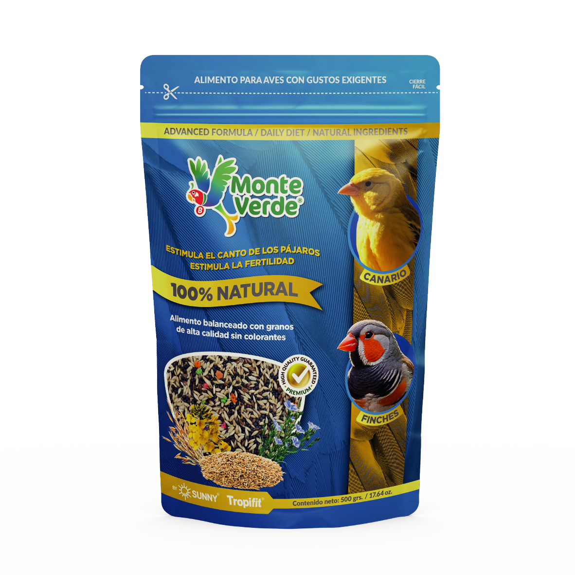 Alimento Importado Monte Verde Para Canarios, Finches Y Exoticos 500G (By Sunny-Tropifit)