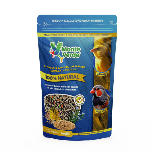 Alimento Importado Monte Verde Para Canarios, Finches Y Exoticos 500G (By Sunny-Tropifit)