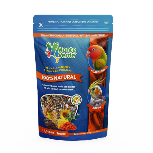 Alimento Importado Monte Verde Para Ninfas Y Agapornis 500G (By Sunny-Tropifit)